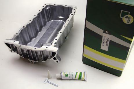 Масляний піддон для Caddy 1.9TDI/2.0SDI 04- з отвором для датчика рівня оливи від BGA (SP9607) Масляний піддон для Caddy 1.9TDI/2.0SDI 04- з отвором для датчика рівня оливи від BGA (SP9607)