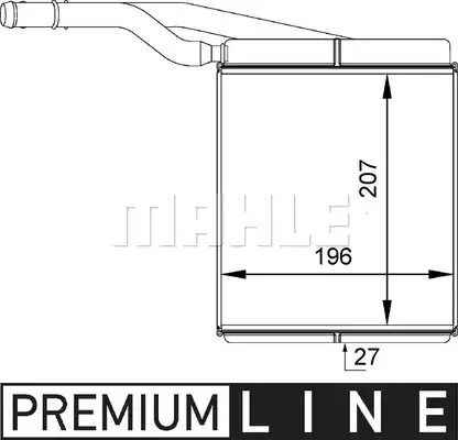Радиатор печки Connect 02-, MAHLE/KNECHT (AH143000P)