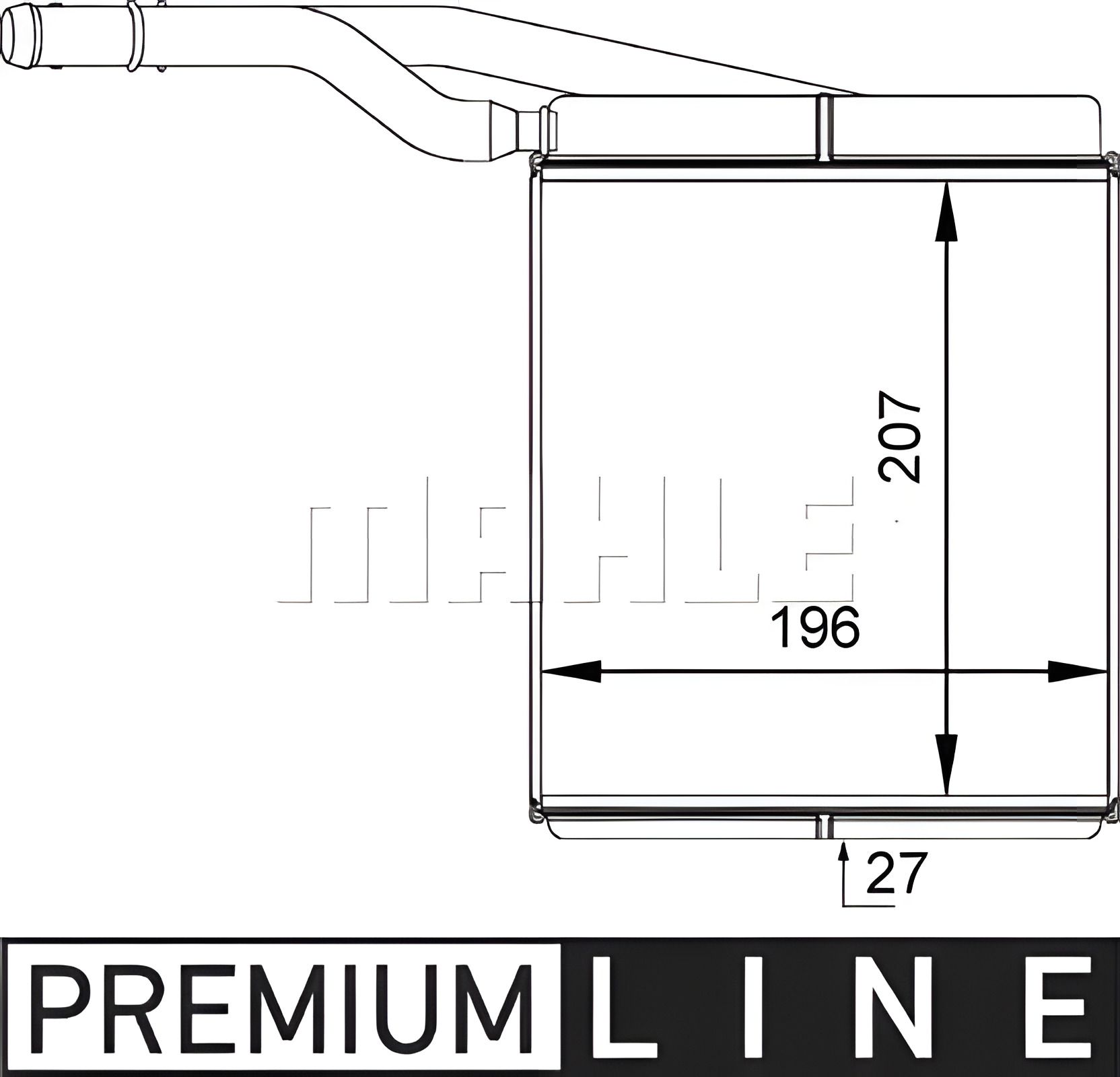 Радиатор отопителя Connect 02-, MAHLE/KNECHT (AH143000P) Радиатор отопителя Connect 02-, MAHLE/KNECHT (AH143000P)