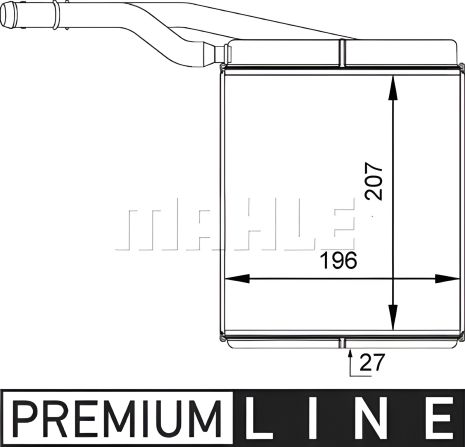 Радиатор отопителя Connect 02-, MAHLE/KNECHT (AH143000P)