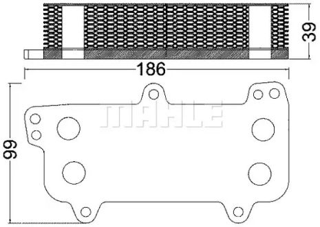 Радіатор оливи VW MULTIVAN V/TOUAREG/TRANSPORTER V 2,5 03-10, MAHLE/KNECHT (CLC187000S)