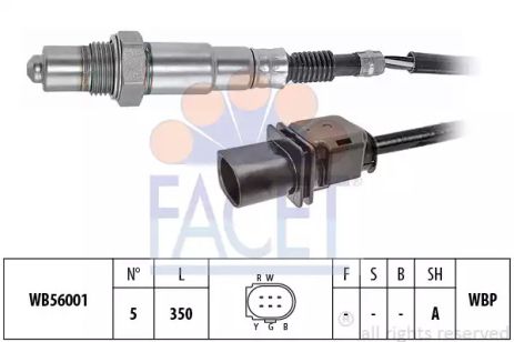 Лямбда-зонд (5 конт./350 мм) Master 2.3dCi 10-/ Trafic 1.6dCi 14-/ Doblo 1.9JTD 01-/ Ceed 1.6CRDi 06