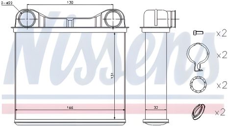 Салона отопитель радиатор First Fit, NISSENS (72049) Салона отопитель радиатор First Fit, NISSENS (72049)