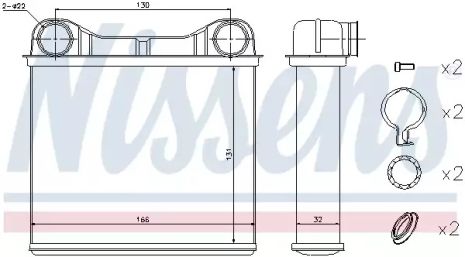 Радиатор отопителя салона First Fit, NISSENS (72049)