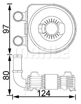 Радіатор оливи Berlingo/Peugeot 306/307/Partner2.0/ 1.9 D 98-, MAHLE/KNECHT (CLC193000S)