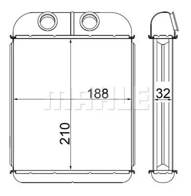 Радиатор печки Renault Espace IV 1.9-3.0dCi 02-, MAHLE/KNECHT (AH181000S)