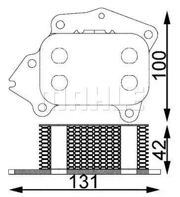 Радиатор масла Berlingo/307/Partner 1.6 HDI 01-, MAHLE/KNECHT (CLC194000S)