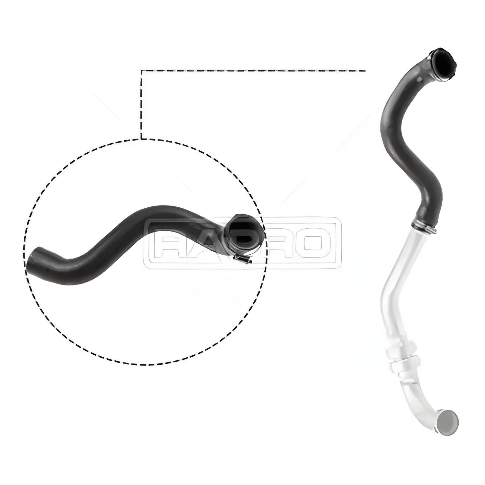 Інтеркулер патрубок Megane II 1.5dCi 03-, RAPRO (12622) Інтеркулер патрубок Megane II 1.5dCi 03-, RAPRO (12622)