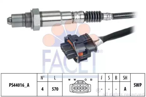 Лямбда-зонд Astra HJ/Combo/Corsa/Insignia/Meriva/Omega 1.0-3.2 00-, FACET (108264)