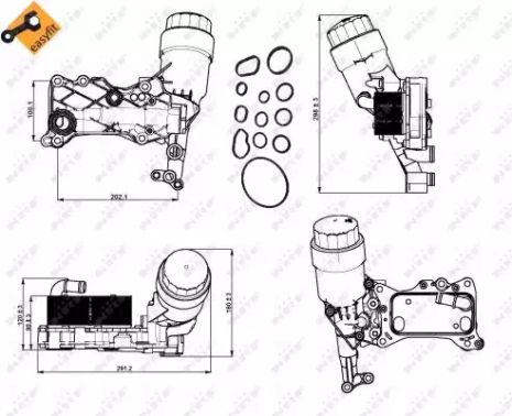 Радіатор масляний MERCEDES GLK220 06/2008 (NRF), NRF (31350)