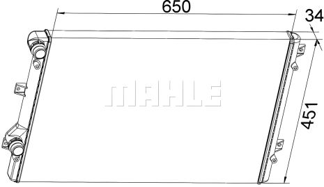 PASSAT VW радіатор (362) alt, MAHLE/KNECHT (CR1538000S)