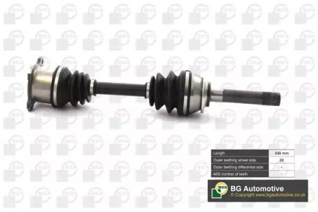 Піввісь передня L200 96-07/Pajero II94-00/Sport 98- 2.4-3.5i/2.5-2.8 Di (пр.), BGA (DS6100R)