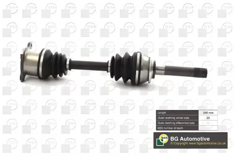 Передня піввісь L200 96-07/Pajero II94-00/Sport 98- 2.4-3.5i/2.5-2.8 Di, BGA (DS6100R)
