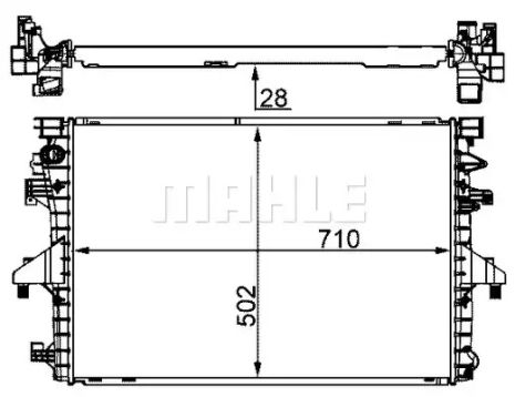 Радиатор охлаждения двигателя T5 2.0 03-15, MAHLE/KNECHT (CR1792000S)