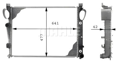 Двигательный радиатор охлаждения MB W220/C215/R230/S320 CDI 00-05, MAHLE/KNECHT (CR302000S)