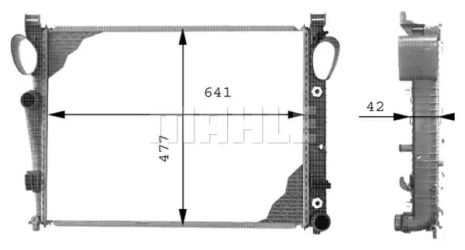 Радіатор охолодження двигуна MB W220/C215/R230/S320 CDI 00-05, MAHLE/KNECHT (CR302000S)