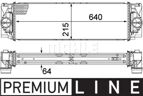 Радиатор интеркулера Sprinter OM651 2.2CDI 09-, MAHLE/KNECHT (CI368000P)