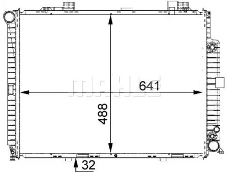 Радіатор охолодження двигуна W210 3.0-5.0 (Premium Line! OE), MAHLE/KNECHT (CR245000S)