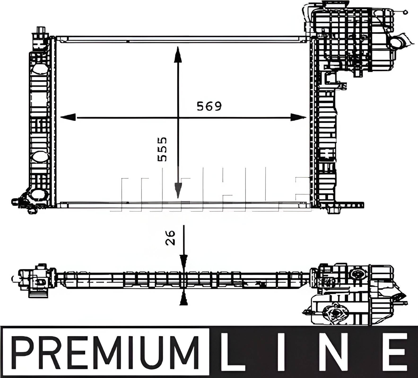 Охлаждающий радиатор двигателя Vito 2.2CDI 9903, MAHLE/KNECHT (CR386000P) Охлаждающий радиатор двигателя Vito 2.2CDI 9903, MAHLE/KNECHT (CR386000P)