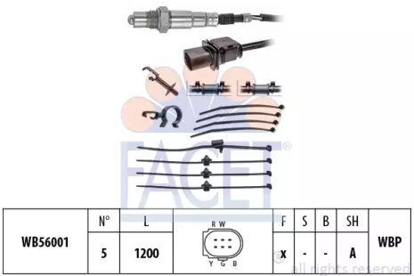 Лямбда-зонд (5 конт./1200 мм) T5 2.5TDi 03-/ T6/Amarok 10- 2.0TDi, FACET (108425)