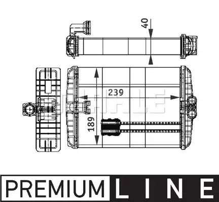 Радиатор печи W220 2.8-6.3 98-05, MAHLE/KNECHT (AH110000P)