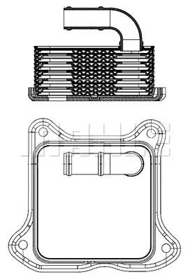 Радиатор масла A3/Ibiza/Fabia/Caddy III/ 1.2TSI 10-, MAHLE/KNECHT (CLC2000S)