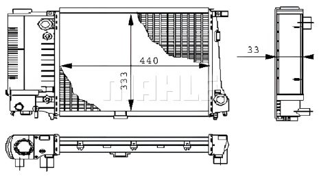 Радиатор 333 mm BMW 3 (E36)/5 (E34), MAHLE/KNECHT (CR264000S) Радиатор 333 mm BMW 3 (E36)/5 (E34), MAHLE/KNECHT (CR264000S)