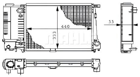 Радиатор 333 mm BMW 3 (E36)/5 (E34), MAHLE/KNECHT (CR264000S) Радиатор 333 mm BMW 3 (E36)/5 (E34), MAHLE/KNECHT (CR264000S)