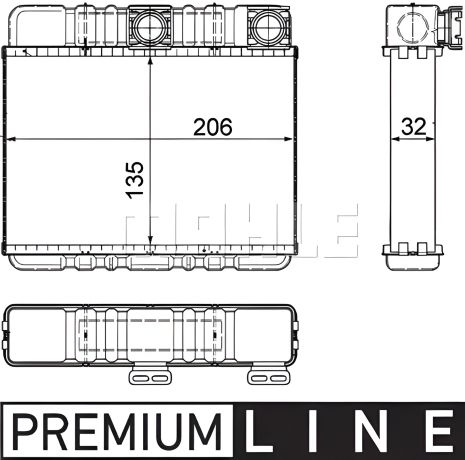 Радіатор грубки BMW 3 (E46)/ X3 (E83), MAHLE/KNECHT (AH87000P)