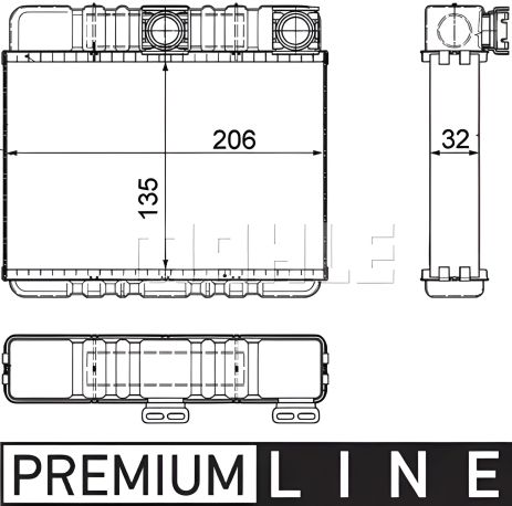 Радіатор грубки BMW 3 (E46)/ X3 (E83), MAHLE/KNECHT (AH87000P) Радіатор грубки BMW 3 (E46)/ X3 (E83), MAHLE/KNECHT (AH87000P)