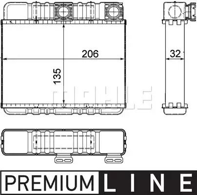 Радиатор печки BMW 3 (E46)/X3 (E83), MAHLE/KNECHT (AH87000P)