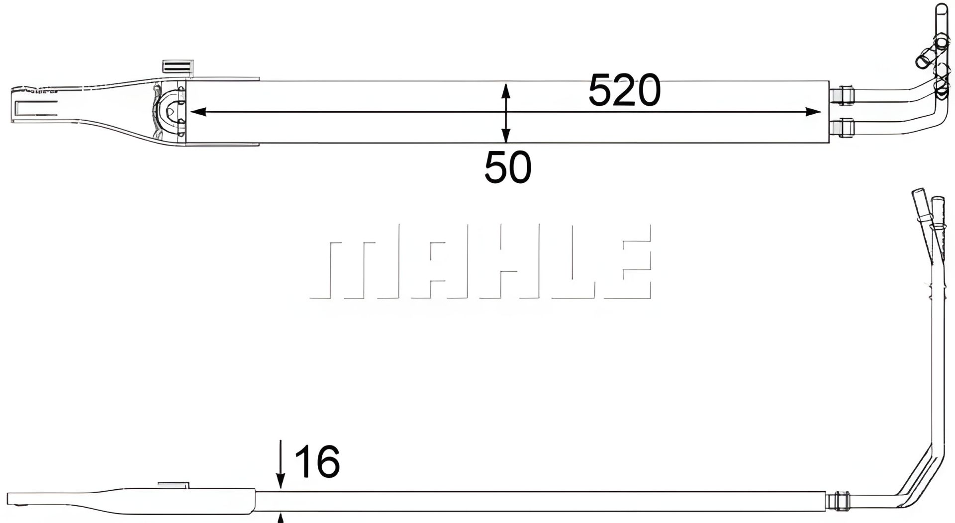 Радіатор оливи Vito 2.1-3.7 03-, MAHLE/KNECHT (CLC10000P) Радіатор оливи Vito 2.1-3.7 03-, MAHLE/KNECHT (CLC10000P)