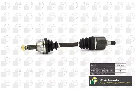 Передня піввісь Land Rover Freelander 98-06 2.0-2.5 D, BGA (DS7513R)