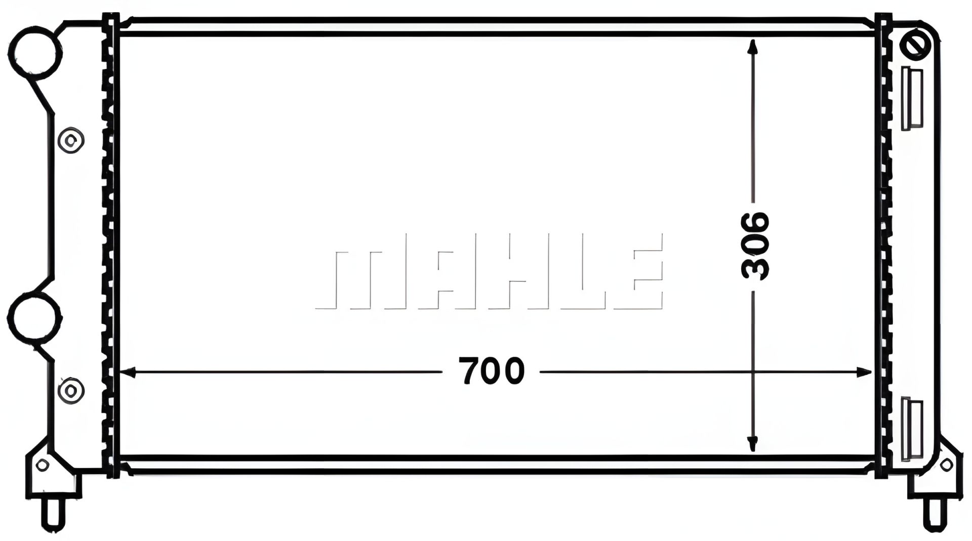 Радиатор охлаждения двигателя для Doblo 1.3-1.9 JTD/MJTD 01-, MAHLE/KNECHT (CR1448000S) Радиатор охлаждения двигателя для Doblo 1.3-1.9 JTD/MJTD 01-, MAHLE/KNECHT (CR1448000S)
