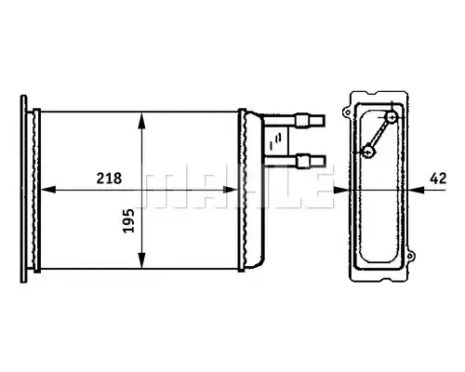 Радиатор печки Ducato/Jumper 94-02, MAHLE/KNECHT (AH147000S)