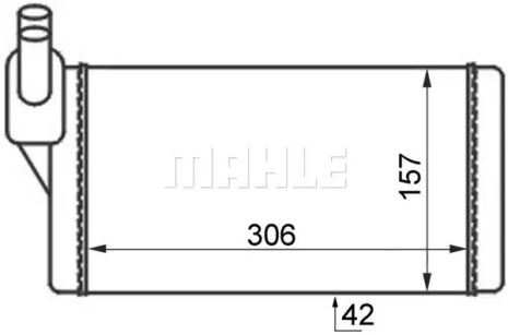 Радіатор печі T4 1.9/2.4D/2.5TDI 91-03 (крім 111kW), MAHLE/KNECHT (AH47000S)