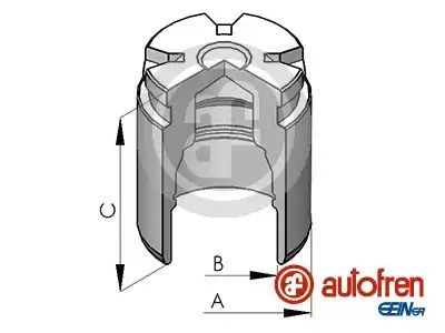 Поршень заднего суппорта Hyundai Solaris, Accent, Kia Rio 10-, AUTOFREN (D025530)