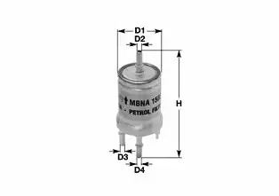 Фільтр паливний 1.4/1.6i Caddy/Jetta 05-/Golf V/VI/Octavia 04-/Fabia, CLEAN FILTERS (MBNA1556)