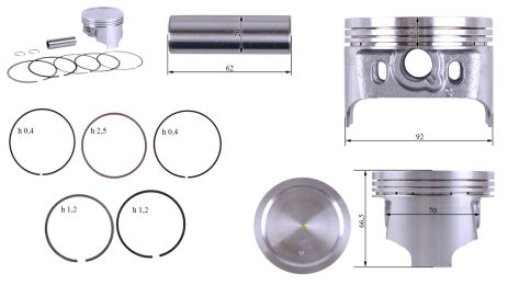 Поршень 92,00 мм STD мотоблок 192F для генератора 5-6 KW