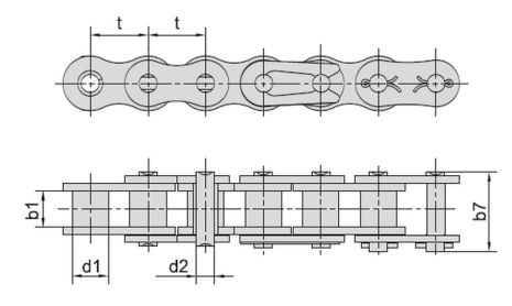 Цепь редуктора мотоблок 156F