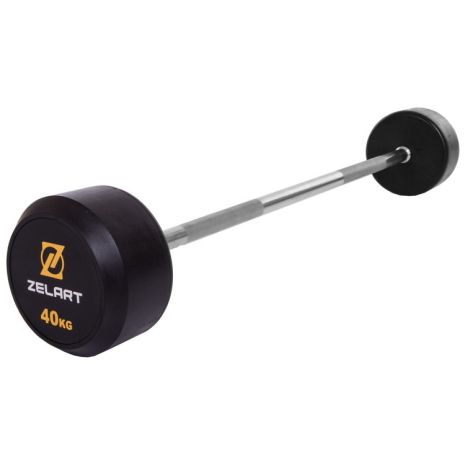 Штанга фиксированная прямая обрезиненная Rubber Coated Barbell 40кг Zelart TA-2685-40 (MD3009-40) (гриф