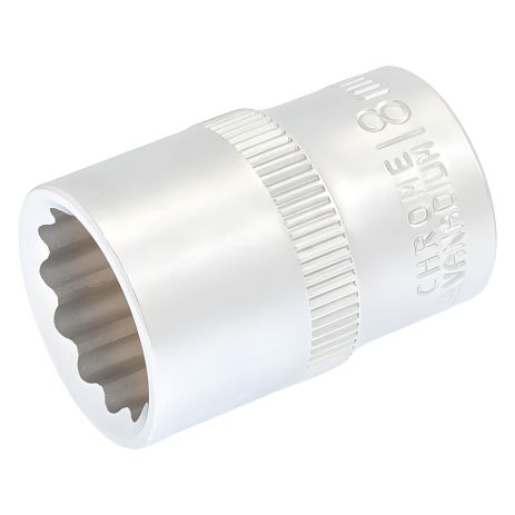 Головка торцева MASTERTOOL 78-0618 12-гранна ½" 18 мм L 40 мм CrV