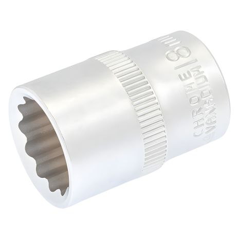 Головка торцева MASTERTOOL 78-0618 12-гранна ½" 18 мм L 40 мм CrV