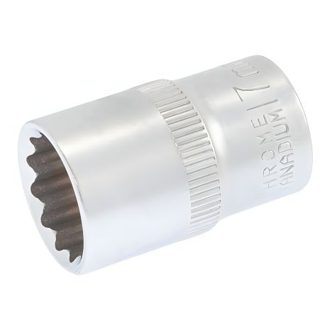 Торцева головка 12-гранна ½" 17 мм L 40 мм CrV MASTERTOOL 78-0617