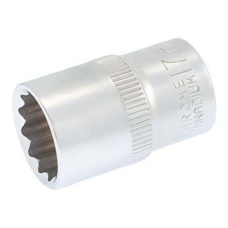 12-гранная торцевая головка ½" 17 мм L 40 мм CrV MASTERTOOL 78-0617