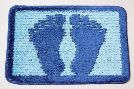 Килимок для ванної "Ноги" 40x60 см Vonaldi 1725/ блакитний Килимок для ванної "Ноги" 40x60 см Vonaldi 1725/ блакитний