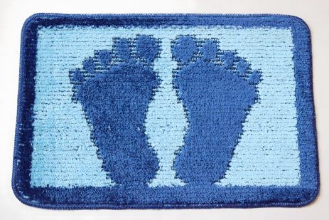 Коврик для ванной/туалета "Ноги" 40x60 см Vonaldi 1725/ Light Blue Legs
