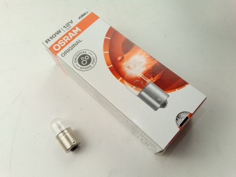 Лампа з цоколем OSRAM 12V R10W (5008) (10 шт. в уп.) ціна за 1 шт