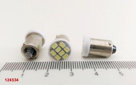 Лампа світлодіод с/ц 12V T4W BA9s 8SMD біла