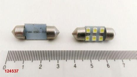 Лампа світлодіод с/ц 12V C5W 31 мм AC 6SMD (35 х 28) біла